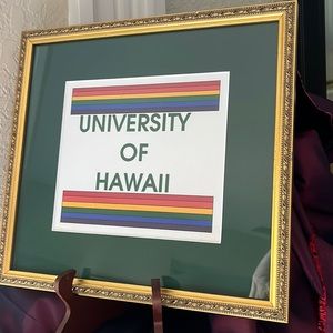 University of Hawaii Logo Framed